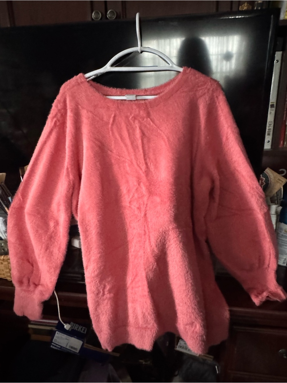 Chico's Plush Coral Crewneck Sweater